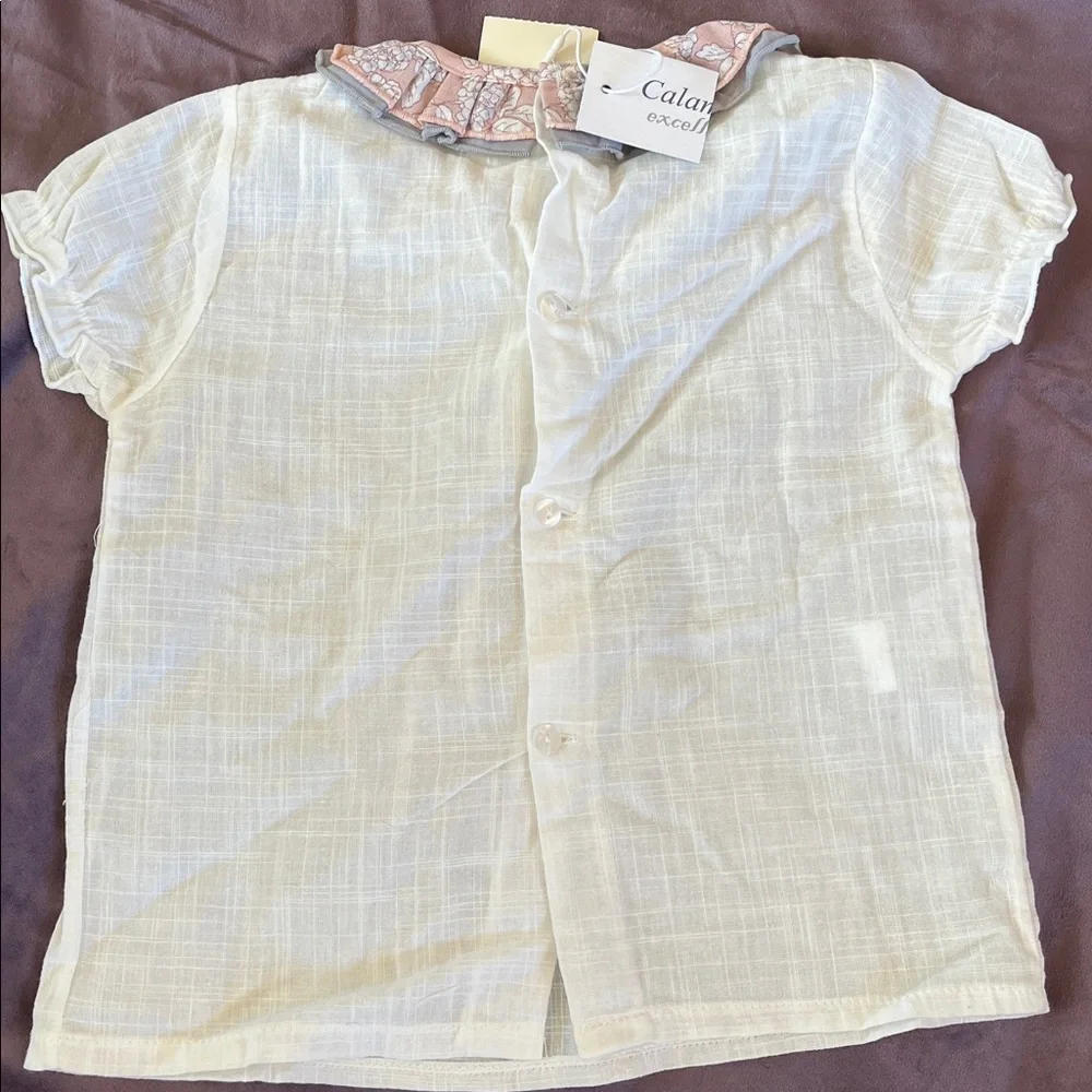 NWT Calamaro 100% Cotton Frilly Hydrangea Bloomer Set - Picture 3 of 7